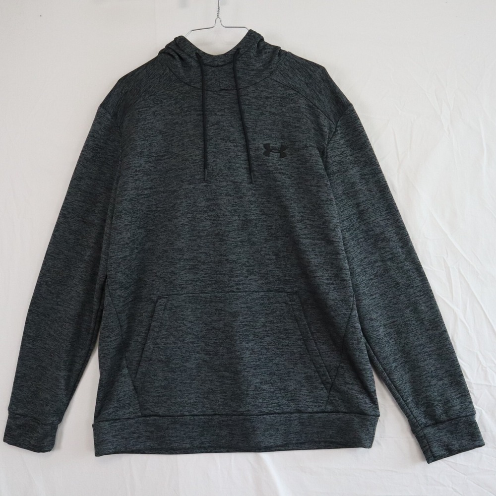 Under Armour Hoodie Mens Large Loose Activewear Pullover Fleece Gray Long Sleeve
